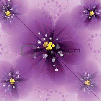 Pansy flowers on the greeting card. 