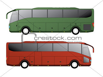Tourist bus design with single axle