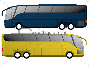 Tourist bus design with double axle