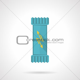 Protein bar flat style vector icon