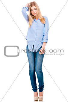 Attractive and fashion blonde woman