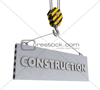 construction sign and hook