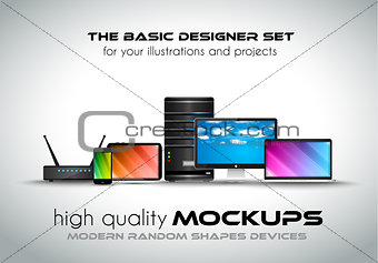 Modern devices mockups for your business projects. 