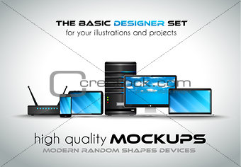 Modern devices mockups for your business projects