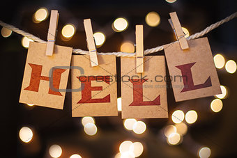 Hell Concept Clipped Cards and Lights