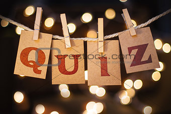Quiz Concept Clipped Cards and Lights