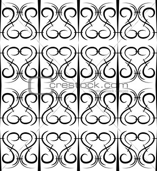 Seamless pattern in the form of forged lattice