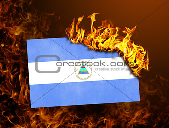 Flag burning - Nicaragua
