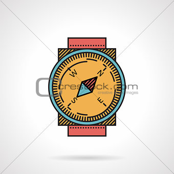Classic compass flat color vector icon