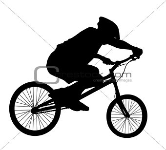 Biker vector silhouette