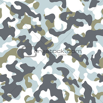 Winter Camouflage Seamless Pattern