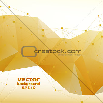 Gold crystal abstract pattern. Business Design