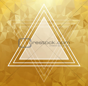 Gold crystal abstract pattern. Business Design