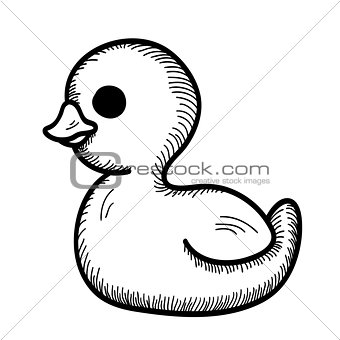 Hand drawn Cartoon Duck