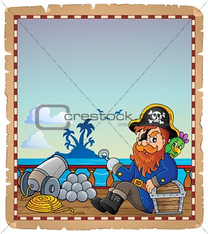 Parchment with pirate ship deck 7