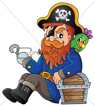 Sitting pirate theme image 1