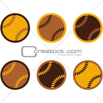 Baseball flat icons