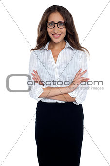 Portrait of young gorgeous corporate woman