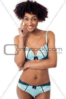 Sensuous young woman in bikini