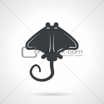 Cramp-fish black vector icon