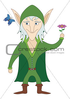 Elf with flower