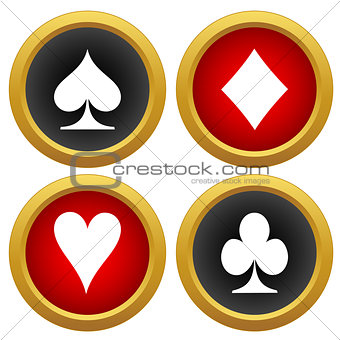 Playing card's icons vector