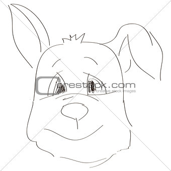 Dog Sketch doodle Vector