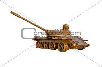 Military tank isolated on white background
