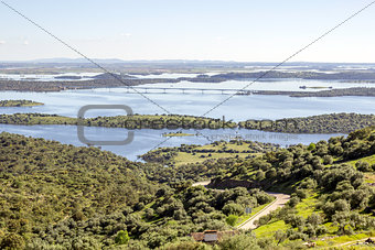 View from town of Monsaraz, on the right margin of the Guadiana 