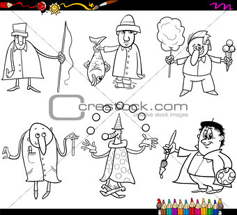 people occupations coloring page