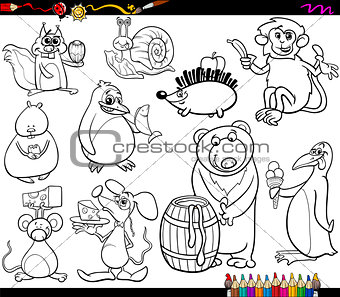 animals and food coloring page