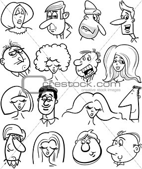 cartoon people characters faces