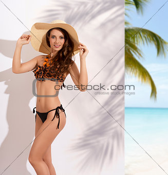 girl in fashion summer portrait 