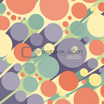 Abstract 3d background with colorful cylinders. 