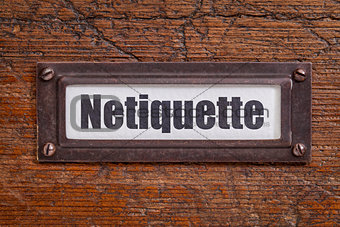 netiqutte (internet etiquette)  label