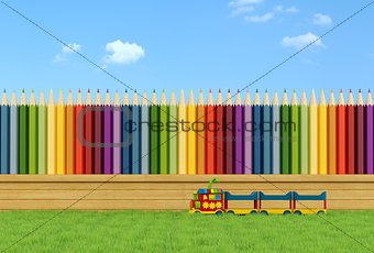 Colorful garden for children