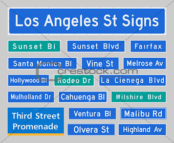 Los Angeles Street Signs