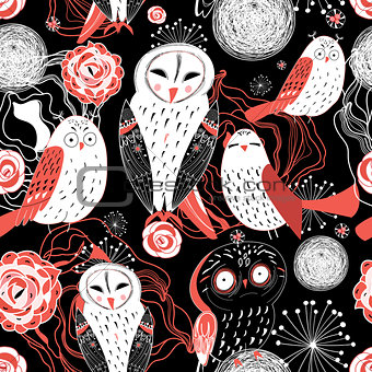 graphic pattern owl