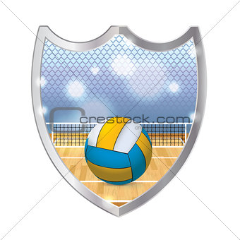 Indoor Volleyball Emblem Illustration
