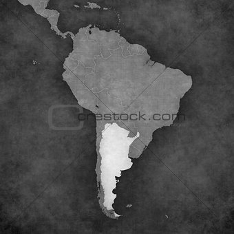 Map of South America - Argentina