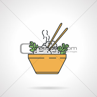 Flat vector icon for rice dish