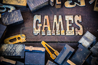 Games Concept Rusty Type
