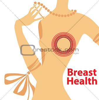 vector illustration of breast health