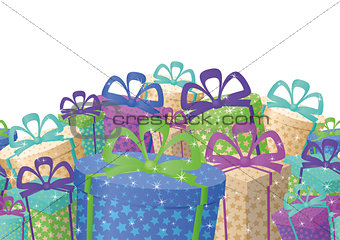 Holiday gift boxes, background