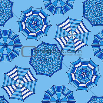 Vector Seamless  Pattern with Umbrellas