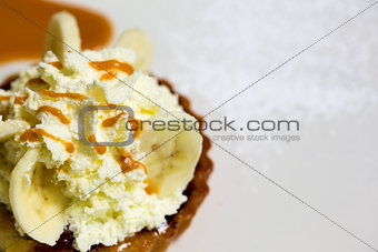 A fresh banana cream pie
