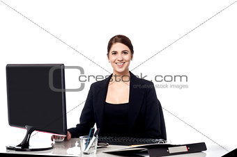 Pretty businesswoman at work