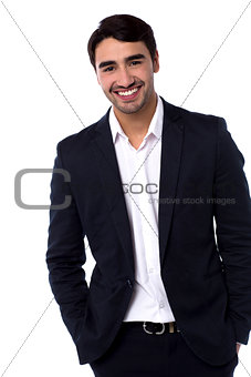 Casual portrait of handsome young businessman