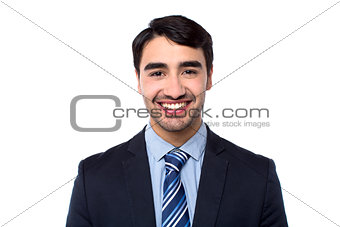 Smiling young successful businessman