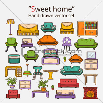 Vector  sweet home set